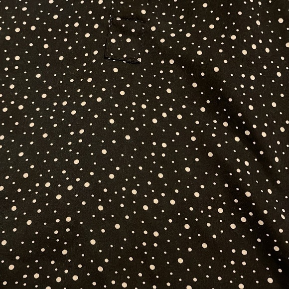 J Crew | Long Sleeve Blouse Black White Polka Dot 1/4 Button down Women’s sz S - Picture 9 of 9